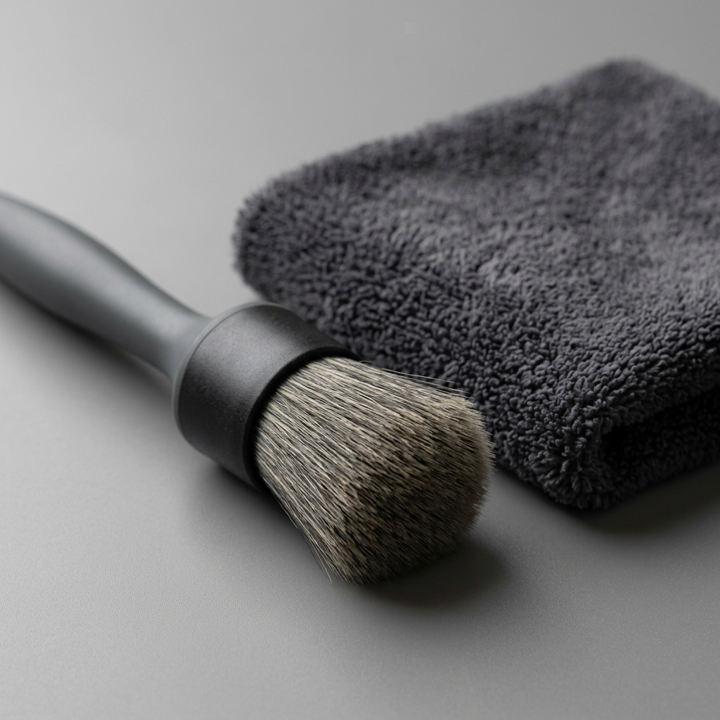 Brush bristle and cloth texture detail