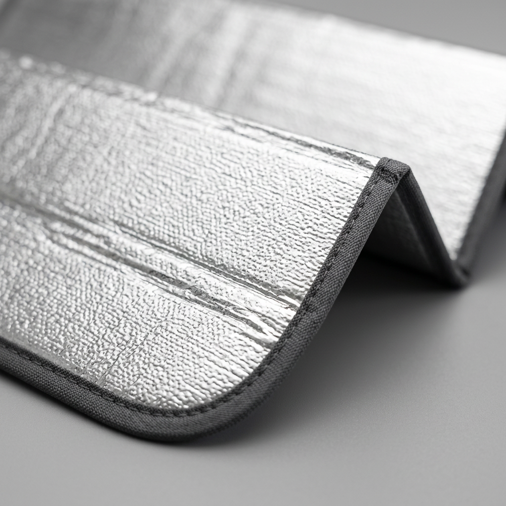 Silver face fold line and bound edge detail