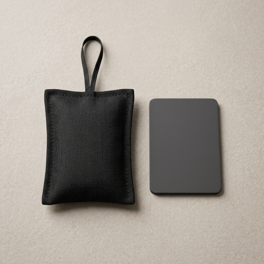 Black pouch and separate removable insert