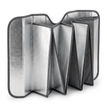 Accordion windshield shade on a white background