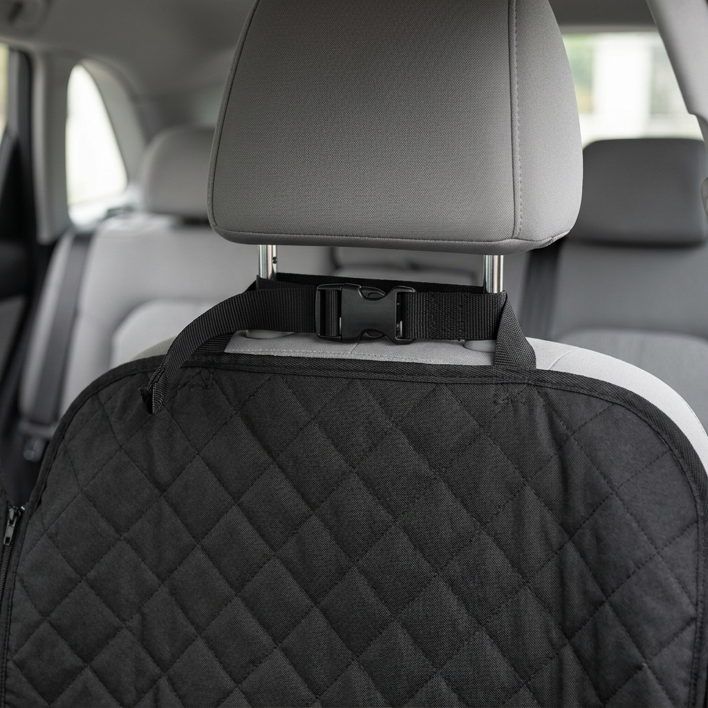 Illustrative adjustable strap and buckle detail